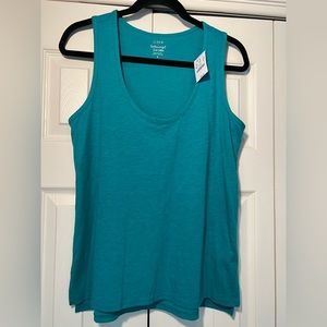 3/$30 NWT J. Crew Featherweight Tank Teal Size S